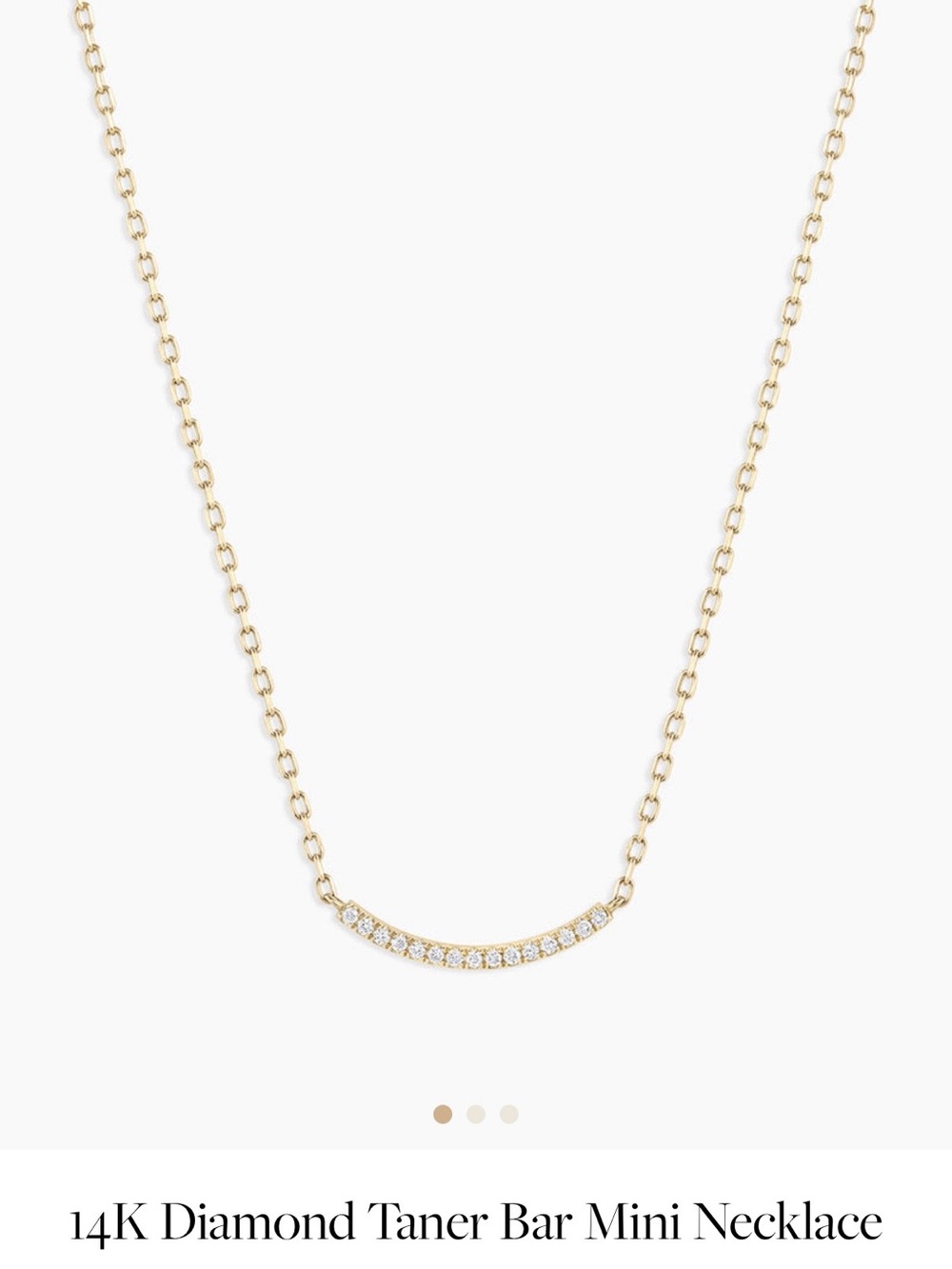 Gorjana 14k Gold Diamond Bar Mini Necklace -